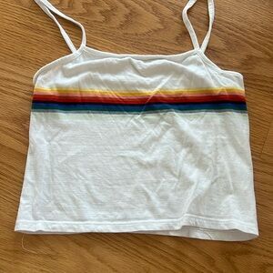 Women’s John Galt PacSun rainbow crop tank top